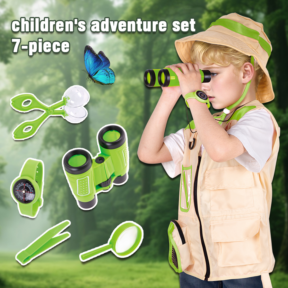 Outdoor Adventure Birthday Party - 7-Pack, Children's Adventure Toy Set, Adventurer