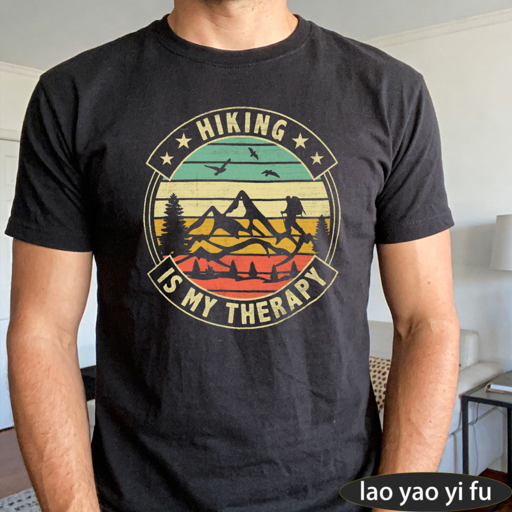 Outdoor Adventure Therapy - Hiking Is My Therapy Men T-Shirt