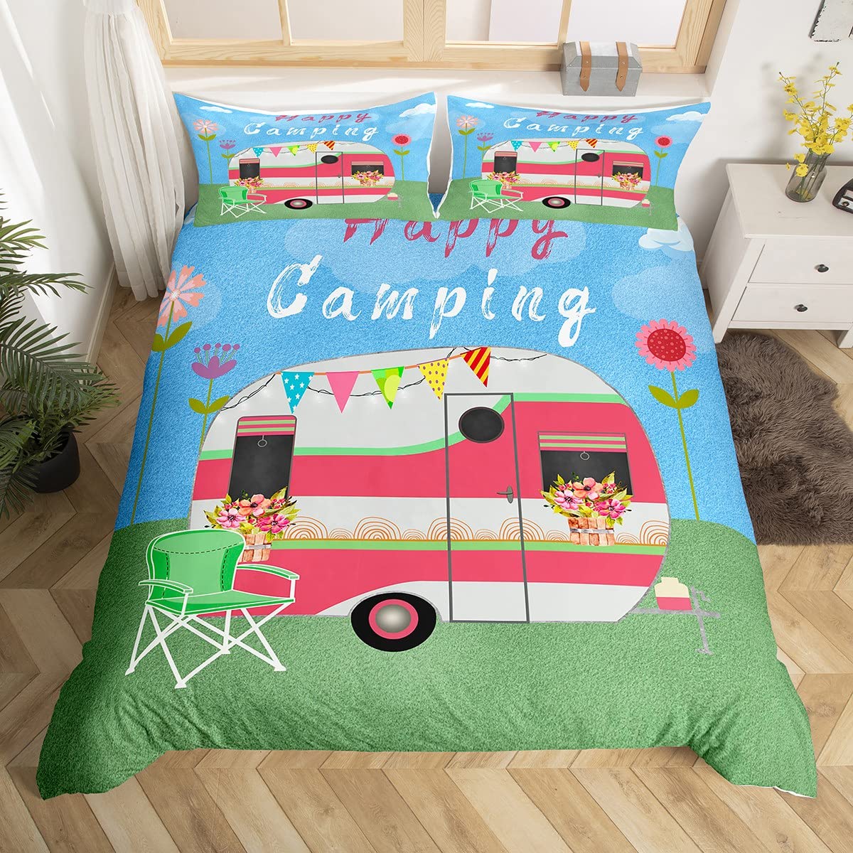 Happy Camping Duvet Cover Camp - Outdoor Adventure America recension och pris