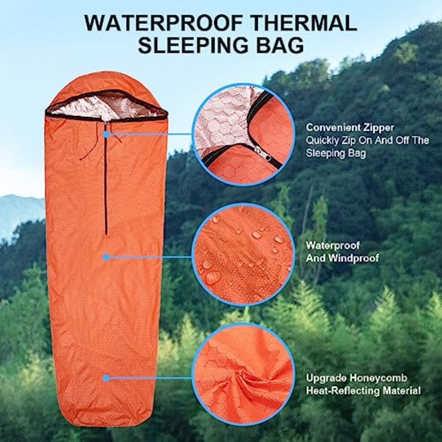 Emergency Sleeping Bag Thermal - Bivy Sack Lightweight recension och pris