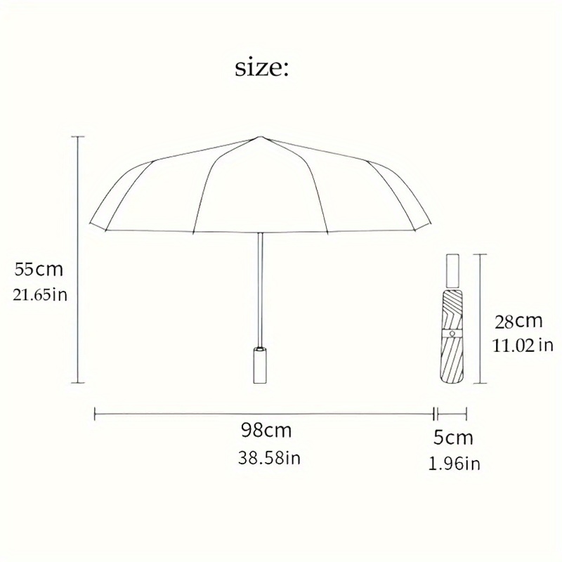 1pc Automatic Folding Umbrella - Outdoor Adventure Golf recension och pris