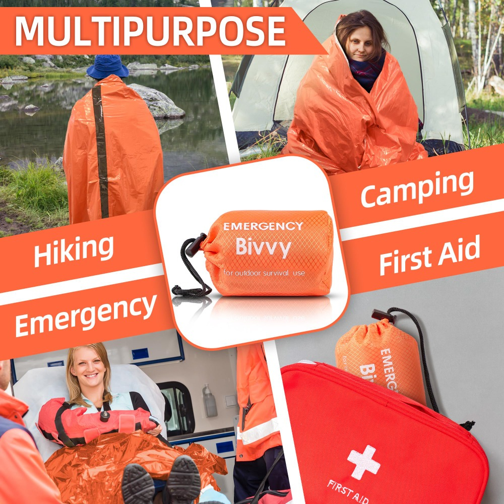 2pc Emergency Sleeping Bag/Sur - Bivy Sack Lightweight recension och pris