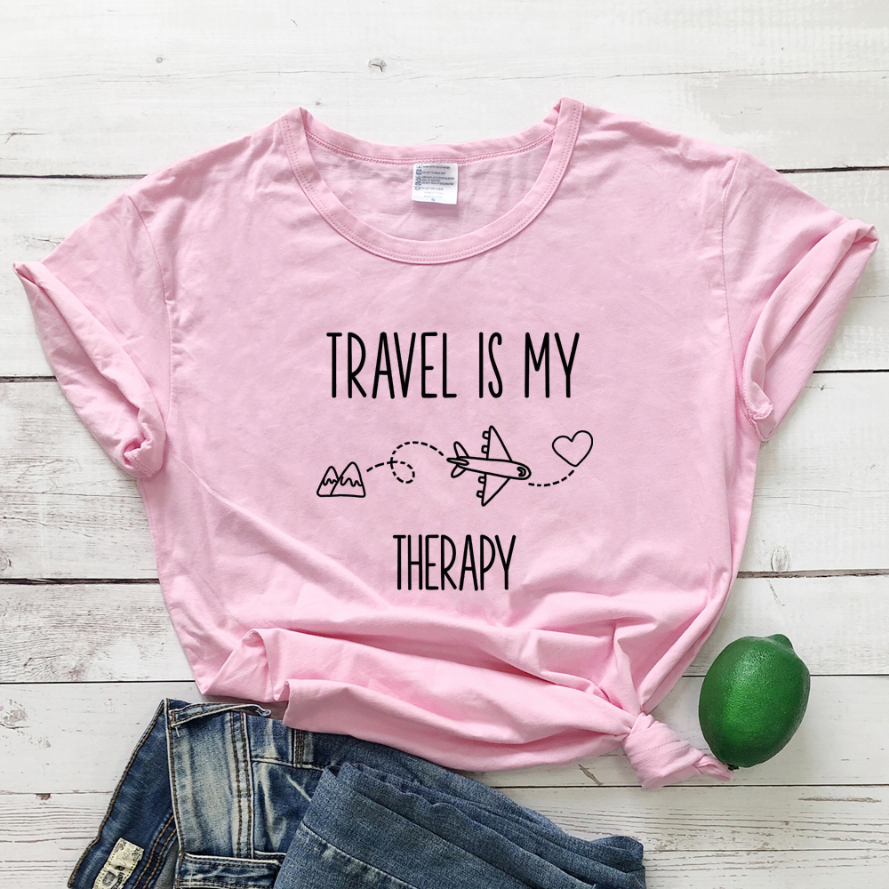 Travel Is My Therapy T-shirt C - Outdoor Adventure Therapy recension och pris
