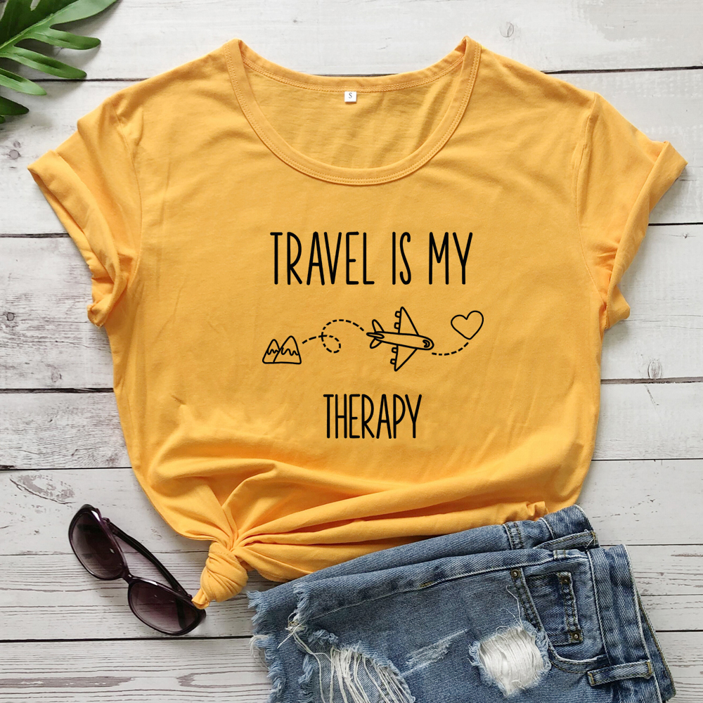 Travel Is My Therapy T-shirt C - Outdoor Adventure Therapy recension och pris